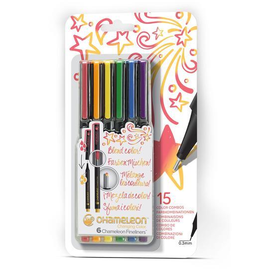 Chameleon Fineliners 6 pack Primary Colors - SCOOBOO - Fineliner