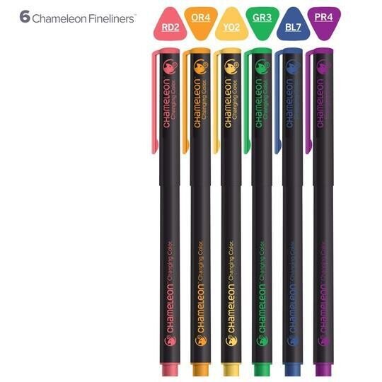 Chameleon Fineliners 6 pack Primary Colors - SCOOBOO - Fineliner