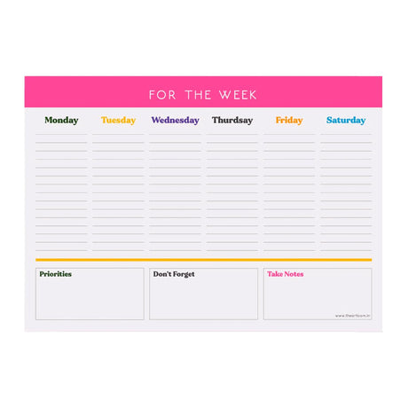 Classic Pink A4 Weekly Planner - SCOOBOO - TALA4PL003 - Planners