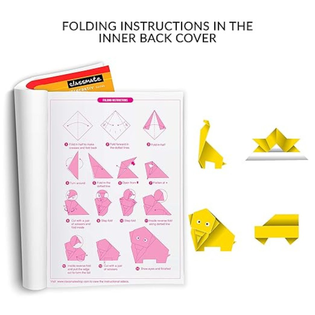 Classmate 2 Origami Sheets Unruled Notebooks (168 Pages) - SCOOBOO - 02660011 - Plain