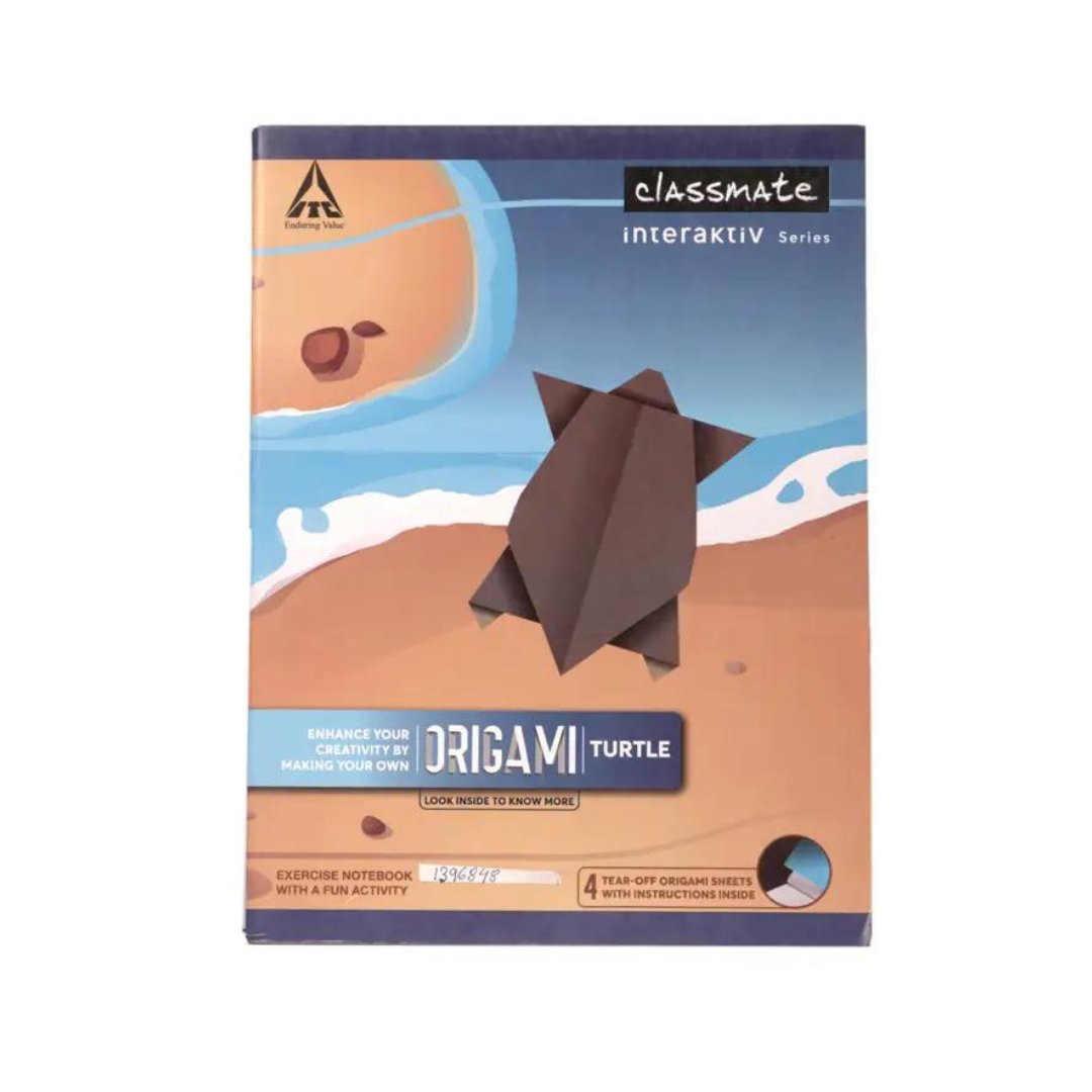 Classmate 4 Origami Sheets Single Line Notebooks (120 Pages) - SCOOBOO - 02660005 - Ruled