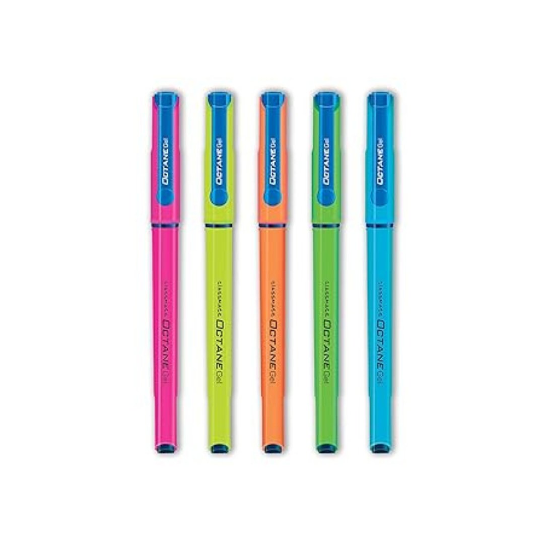 Classmate Neon Body Octane Gel Pen - Pack of 5 - SCOOBOO - 04030194B - Gel Pens