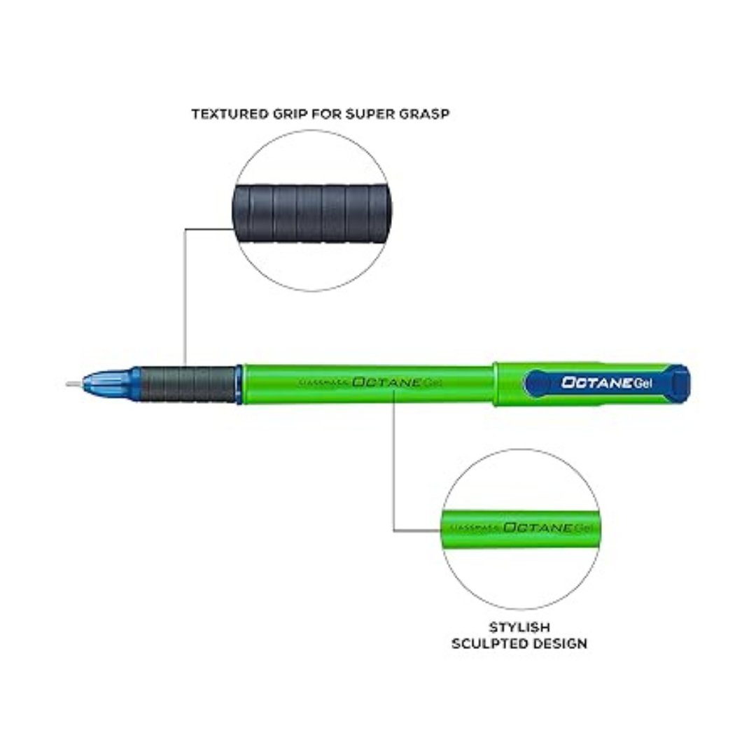 Classmate Neon Body Octane Gel Pen - Pack of 5 - SCOOBOO - 04030194B - Gel Pens