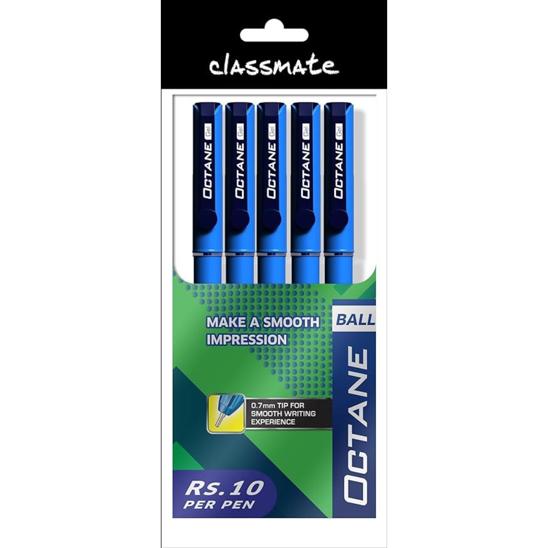 Classmate Octane 0.7mm Ball Pen - Pck of 5 - SCOOBOO - 04030191B - Ball Pen