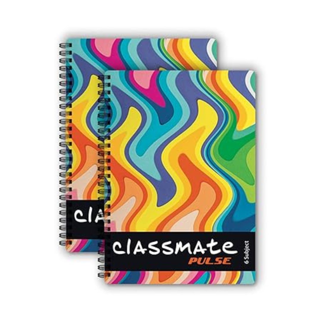 Classmate Pulse 6 Subject Notebook B5 (26.7*20.3) Ruled - SCOOBOO - 02100117QUMH - 