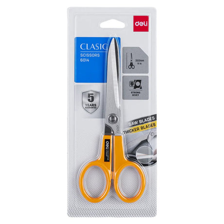 Deli Classic Saw Blades Scissors - SCOOBOO - 60014 - Yellow - Scissor