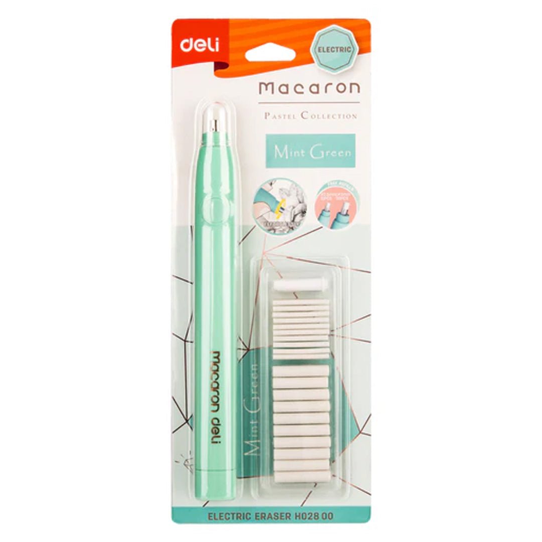 Deli Macaron Pastel Collection Electric Eraser - SCOOBOO - H02800 - Eraser & Correction