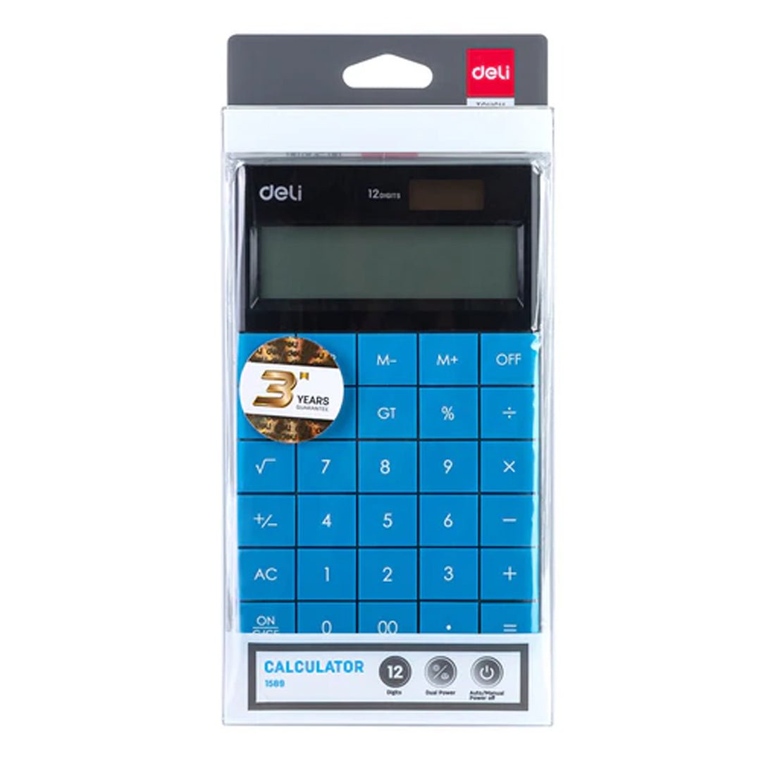 Deli Modern Compact Calculator 12 Digit - SCOOBOO - 1589 - Calculator