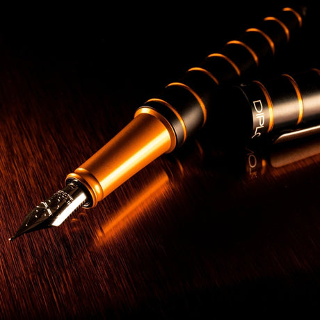 Diplomat Elox 14K Gold Fountain Pen - SCOOBOO - DP_ELX_BLKPPL_14_FPEF_D40353011 - Fountain Pen