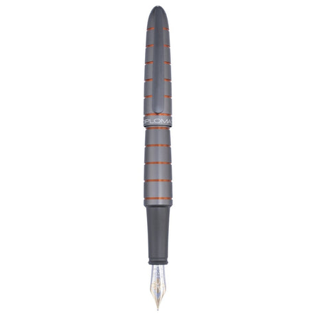 Diplomat Elox Matrix 14CT Fountain Pen - SCOOBOO - DP_ELX_RNG_GRYORN_14_FPEF_D40354011 - Fountain Pen