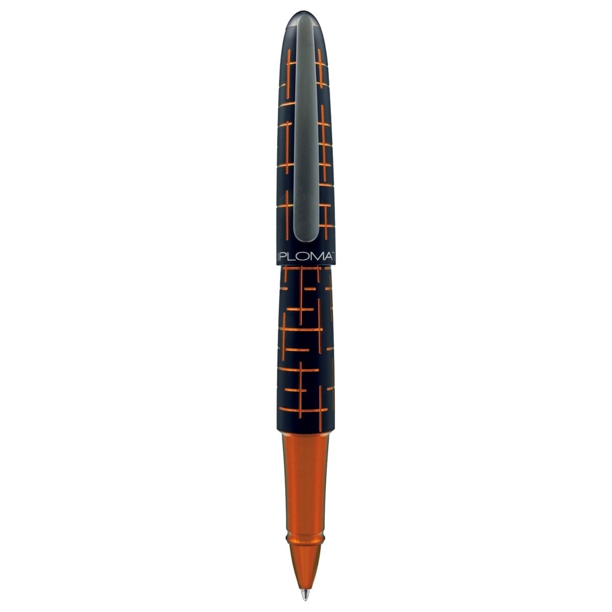 Diplomat Elox Matrix Roller Ball Pen - SCOOBOO - DP_ELX_MTRX_BLKORNG_RB_D40364030 - Roller Ball Pen