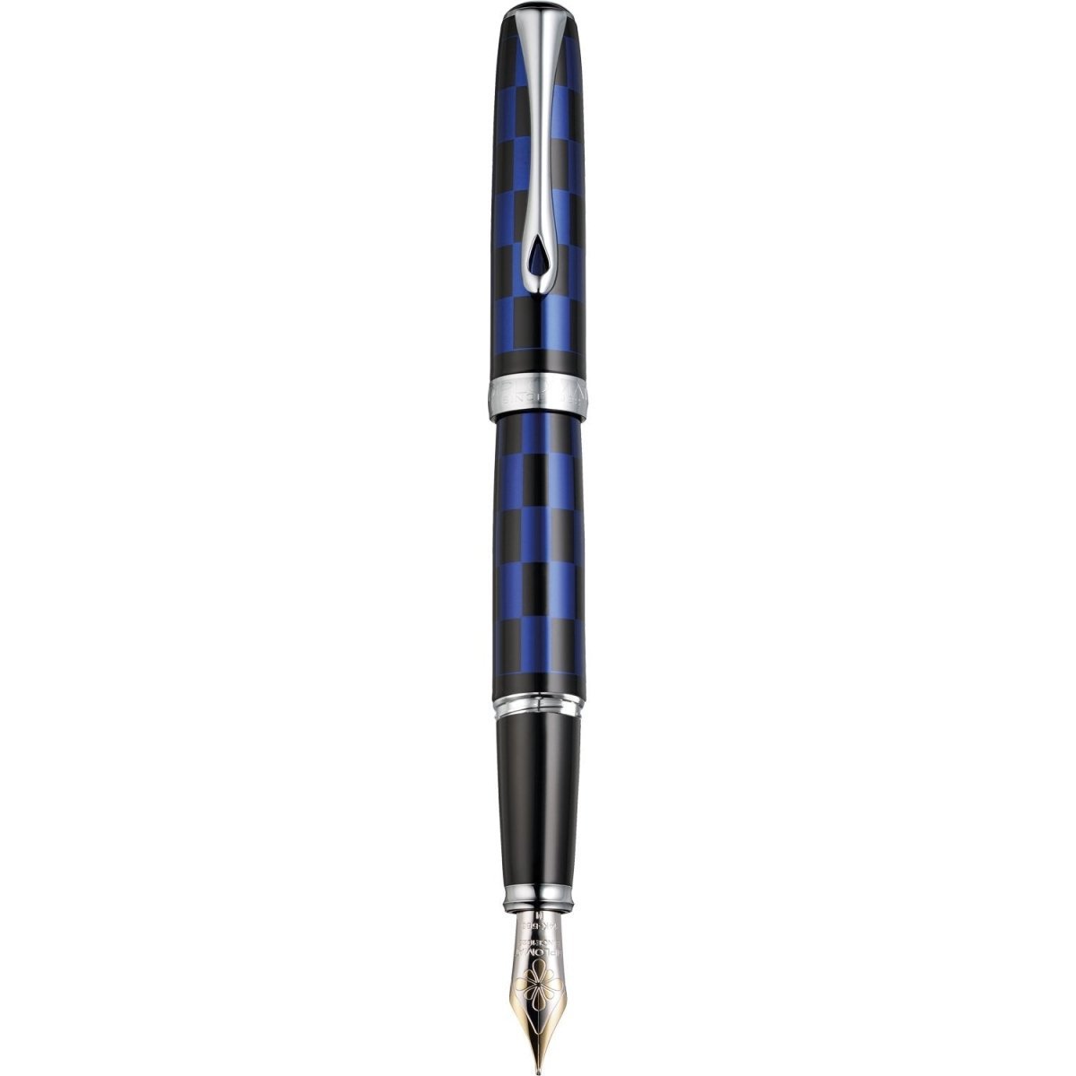 Diplomat Excellence A Plus 14K Gold Fountain Pen - SCOOBOO - DP_D40103011_EXC_A_RM_BLK_BLU_14_FPEF - Fountain Pen