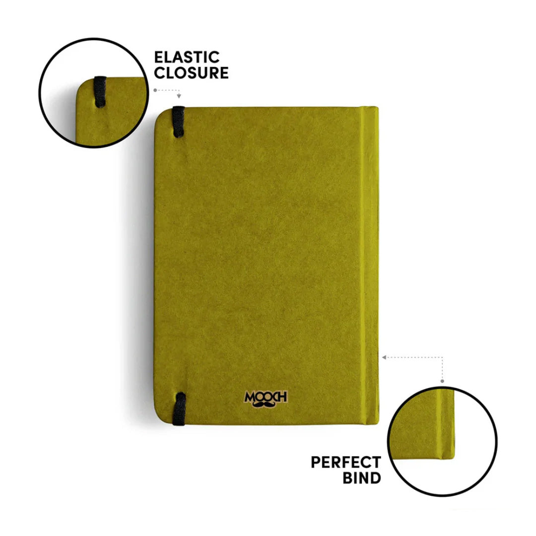 Mooch Handcrafted Khaki A5 Plain Notebook