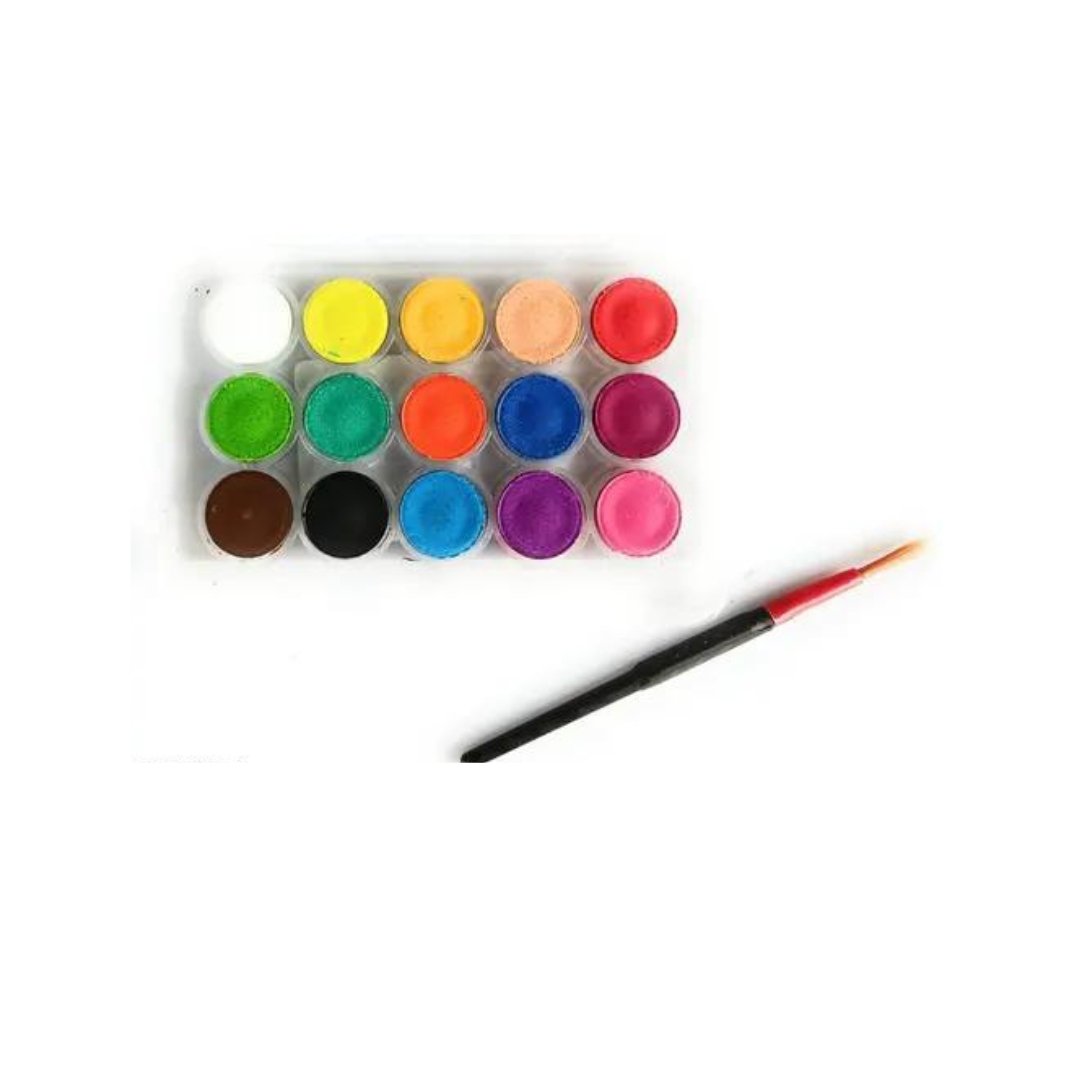 Doms 15mm Aqua Water Colour Cakes - 15 shades - SCOOBOO - 7939 - Water Colors