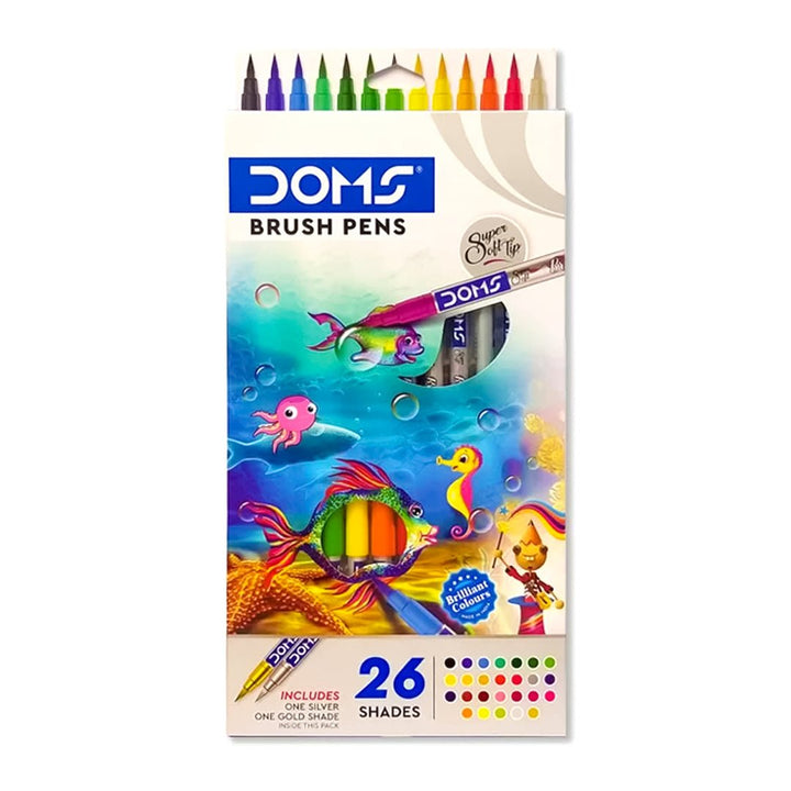 DOMS Brush Pens (26 Shades) - SCOOBOO - 8441 - Brush Pens