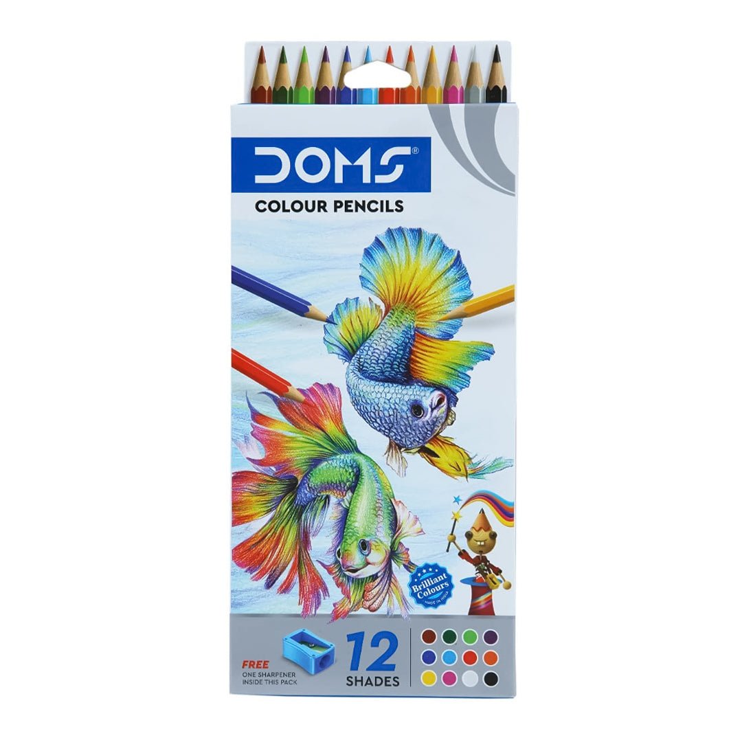 Doms Color Pencils 12 Shades - SCOOBOO - 3443 - Coloured Pencils