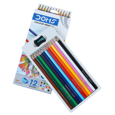 Doms Color Pencils 12 Shades - SCOOBOO - 3443 - Coloured Pencils