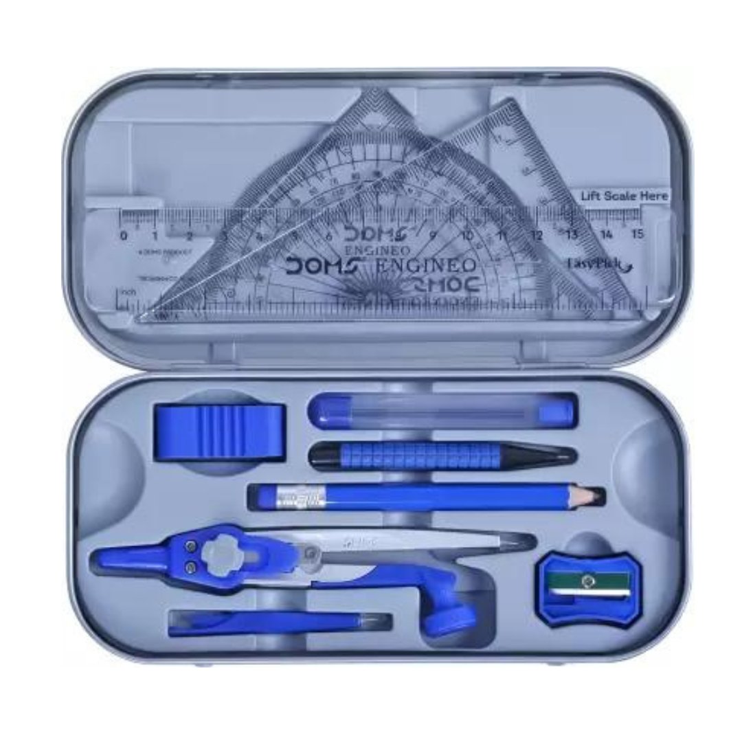 Doms Engineo Mathemetical Drawing Instruments Geometry Box - SCOOBOO - 8738 - Geometry Box