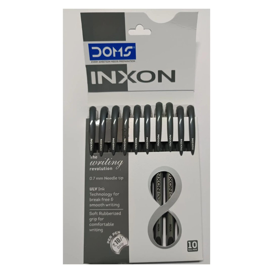 Doms Inxon 0.7mm Ball Pen - Pack of 10 - SCOOBOO - 80157 - Ball Pen