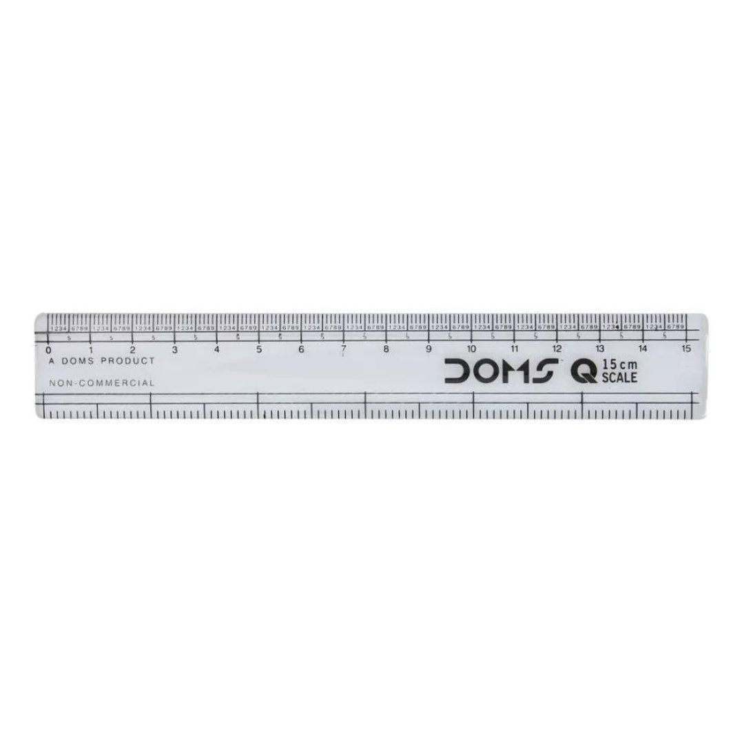 Doms Q Series 15cm Transparent Scale - Pack of 2 - SCOOBOO - 3433 - Rulers & Measuring Tool