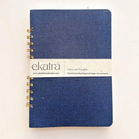 Ekatra Handcrafted Sustainable A5 Wire Bound Journal - SCOOBOO - EK Wirebound A5 J - Journals