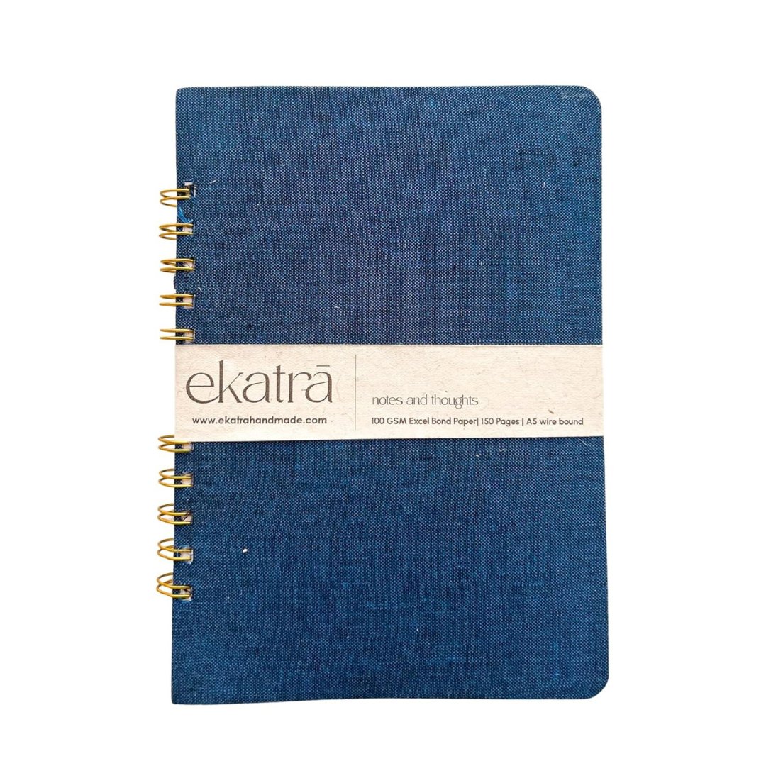 Ekatra Handcrafted Sustainable A5 Wire Bound Journal - SCOOBOO - EK Wirebound A5 J - Journals