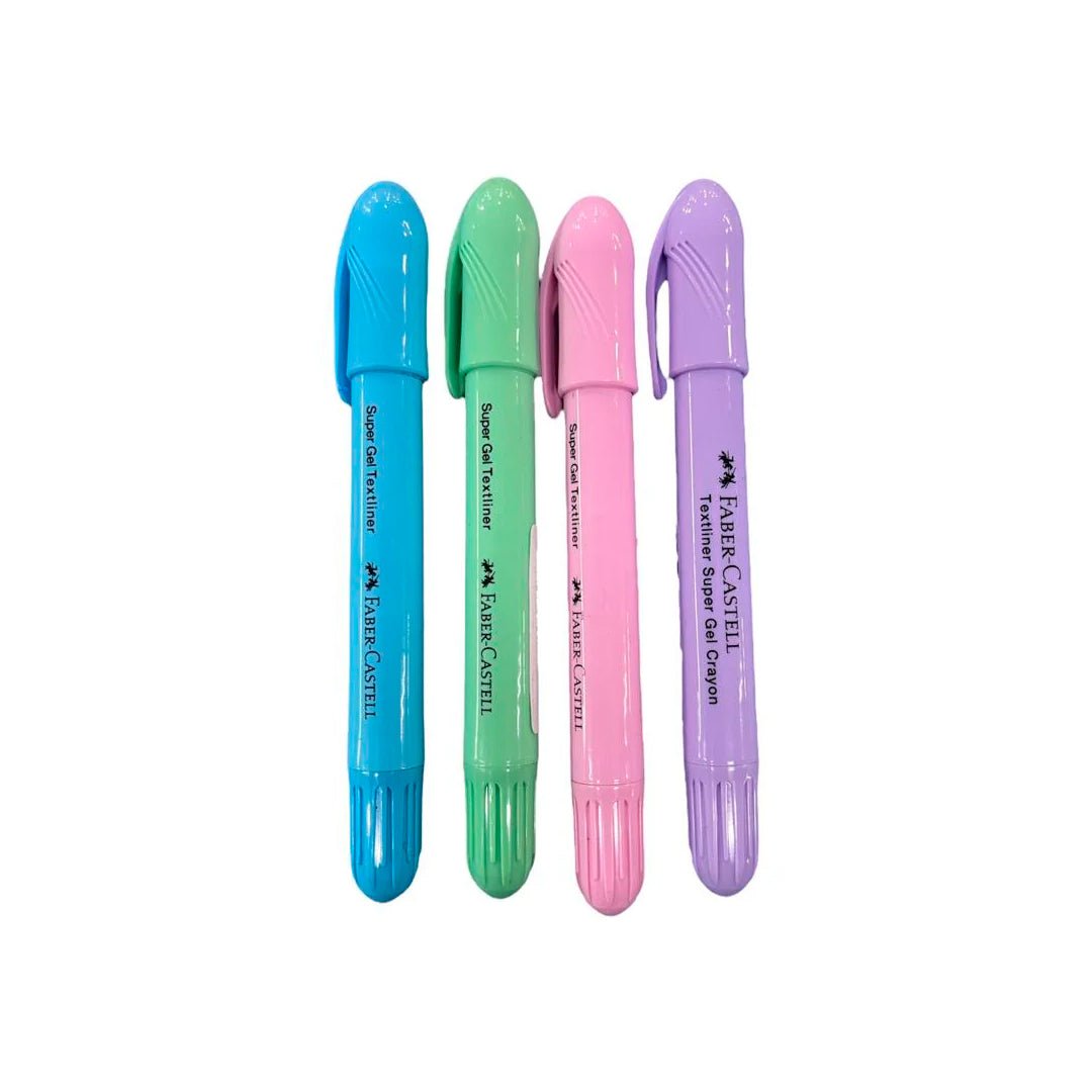Faber Castell -6 Textliner Super Gel Crayon-Pastel textmarkierer