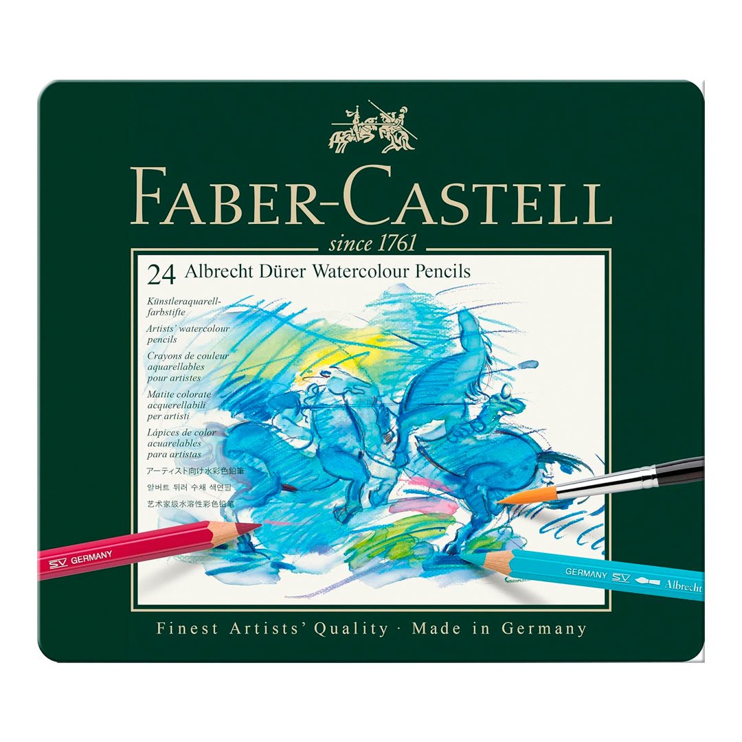 Faber Castell Albrecht Durer Watercolour Pencil Set - Pack of 24 - SCOOBOO - 117524 - Watercolour Pencils