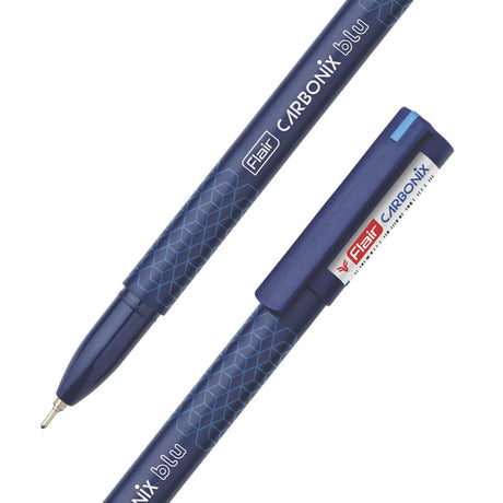 Flair Carbonix Blu Ball Point Pen - Pack of 10 - SCOOBOO - Ball Pen