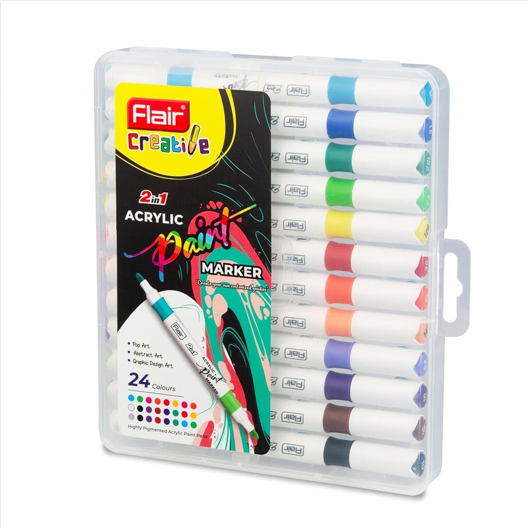 Flair Creative 2 in 1 Acrylic Paint Marker Set of 12 - SCOOBOO - Marker