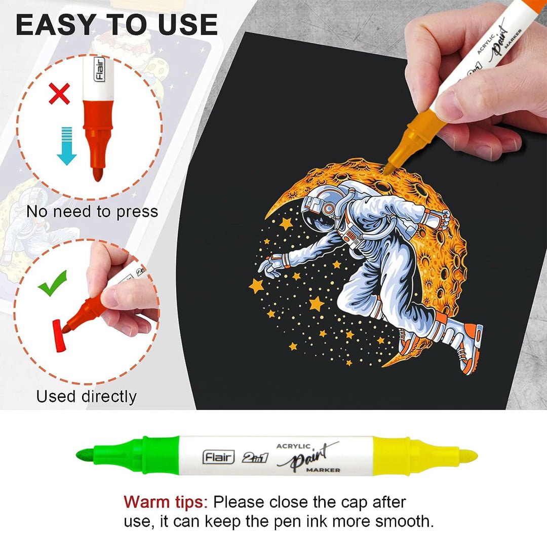 Flair Paint Brush Pens Acrylic Flair Creative In Acrylic Paint