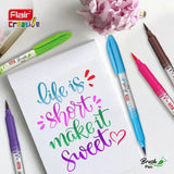 Flair Creative Brush Pen With Flexible Tip - Pack of 12 - SCOOBOO - Brush Pens