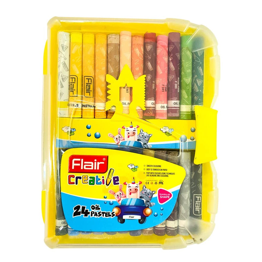 Flair Creative Oil Pastels Set of 12 & Set of 24 - SCOOBOO - Oil Pastels