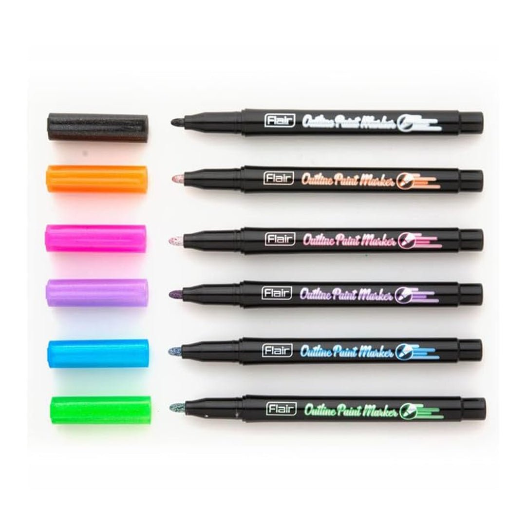 Flair Creative Outline Paint Marker Set of 6 - SCOOBOO - Marker