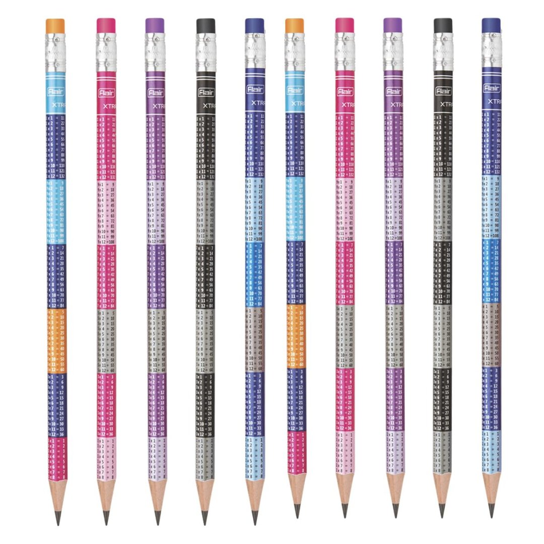 Flair Creative Trix Xtra Dark 10 Pencil Set With 1 Sharpner - SCOOBOO - FCWP - 04 - PENCIL