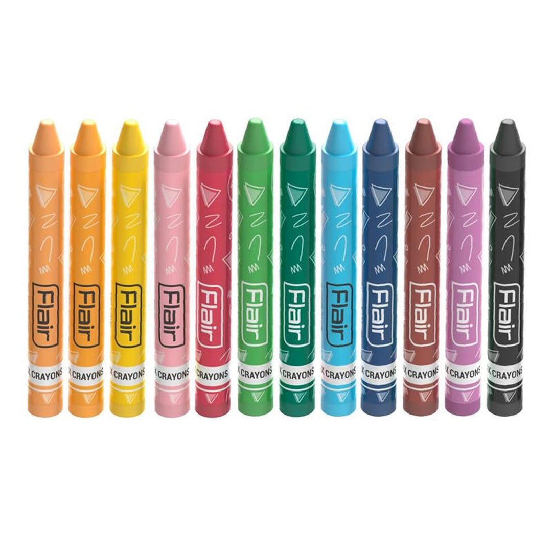 Flair Creative Wax Crayons Pack of 12 & Pack of 24 - SCOOBOO - Crayons