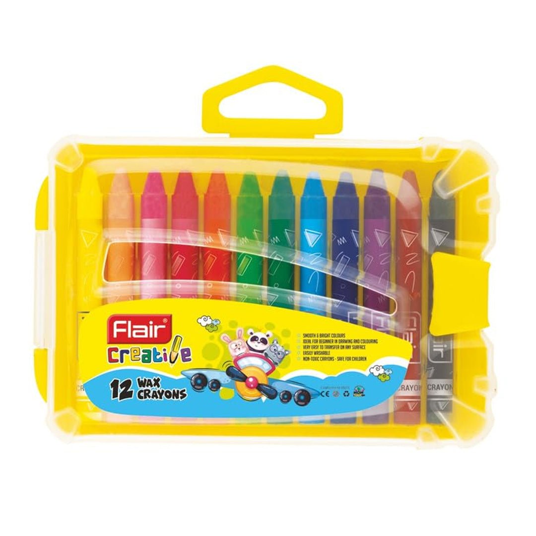 Flair Creative Wax Crayons Pack of 12 & Pack of 24 - SCOOBOO - Crayons