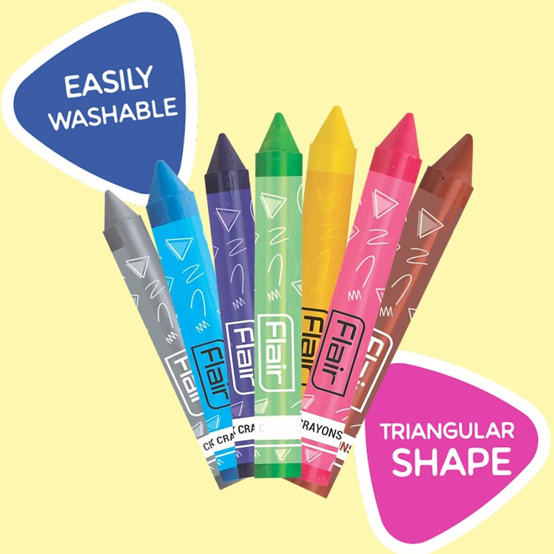 Flair Creative Wax Crayons Pack of 12 & Pack of 24 - SCOOBOO - Crayons