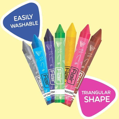 Flair Creative Wax Crayons Pack of 12 & Pack of 24 - SCOOBOO - Crayons