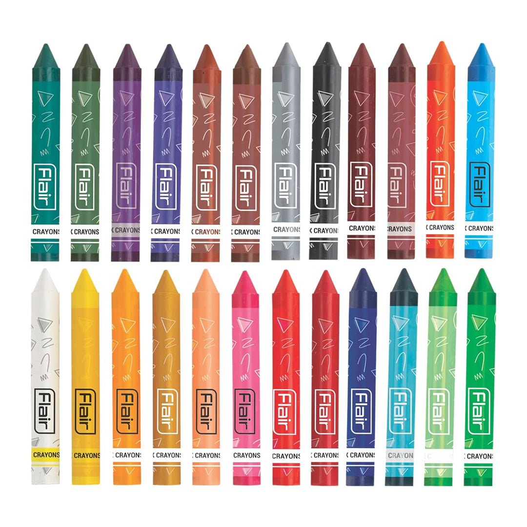 Flair Creative Wax Crayons Pack of 12 & Pack of 24 - SCOOBOO - Crayons