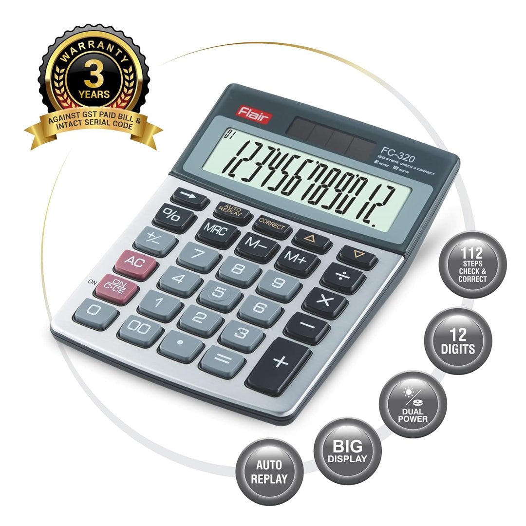 Flair Electronic Calculator (FC - 320) - SCOOBOO - Calculator