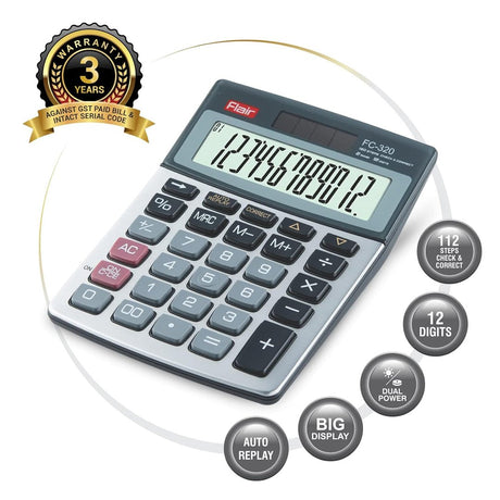 Flair Electronic Calculator (FC - 320) - SCOOBOO - Calculator