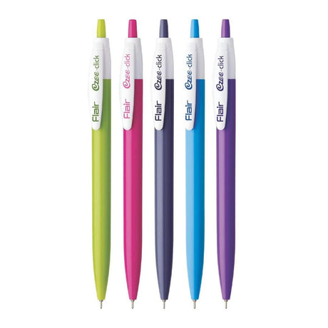 Flair Ezee Click Ball Pen Pouch Pack of 5 - SCOOBOO - Ball Pen