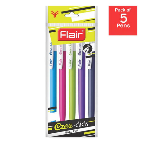 Flair Ezee Click Ball Pen Pouch Pack of 5 - SCOOBOO - Ball Pen