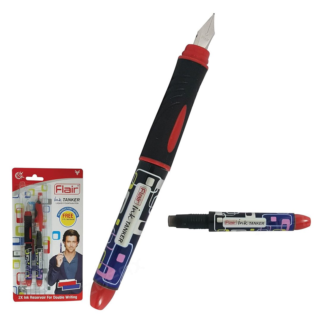 Flair Ink Tanker Füllfederhalter – 2 Stück Set, Flüssige Tinte, Für Schule, Uni & Büro