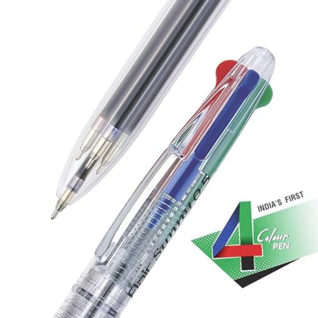 Flair Sunny 4 Colour Retractable Ball Pen - SCOOBOO - Ball Pen