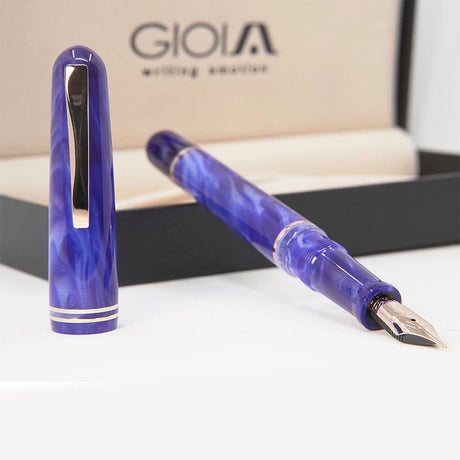 Gioia Metis Blue Aesthatic Rose Fountain Pen - SCOOBOO - GM-046-M - Fountain pen