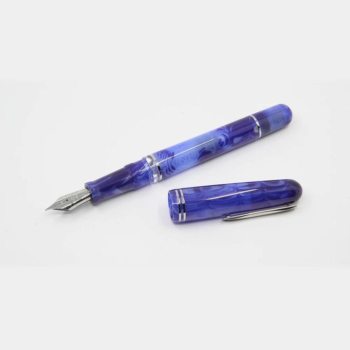 Gioia Metis Blue Aesthatic Silver Fountain Pen - SCOOBOO - GM-043-F - Fountain pen