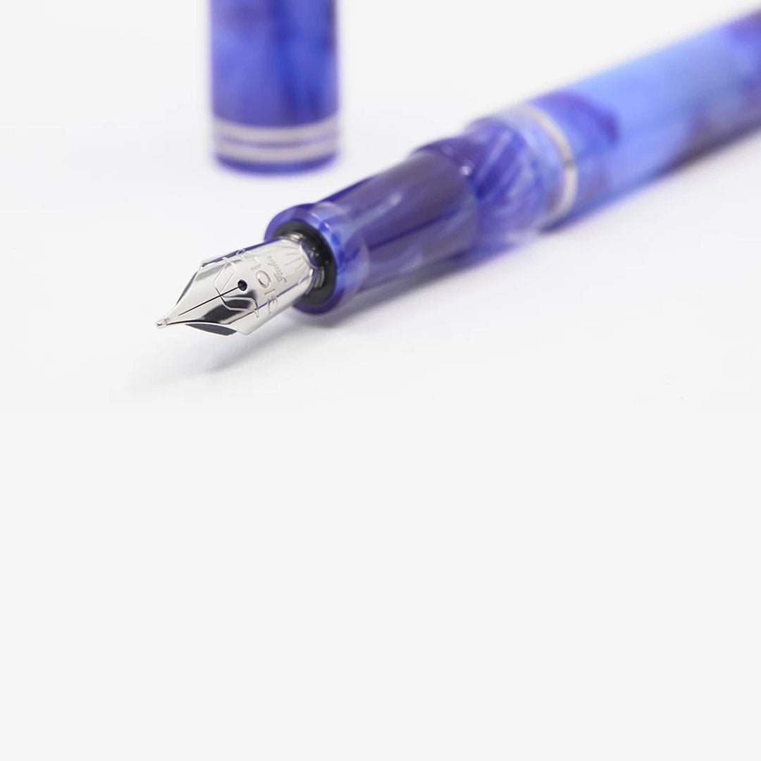 Gioia Metis Blue Aesthatic Silver Fountain Pen - SCOOBOO - GM-043-F - Fountain pen
