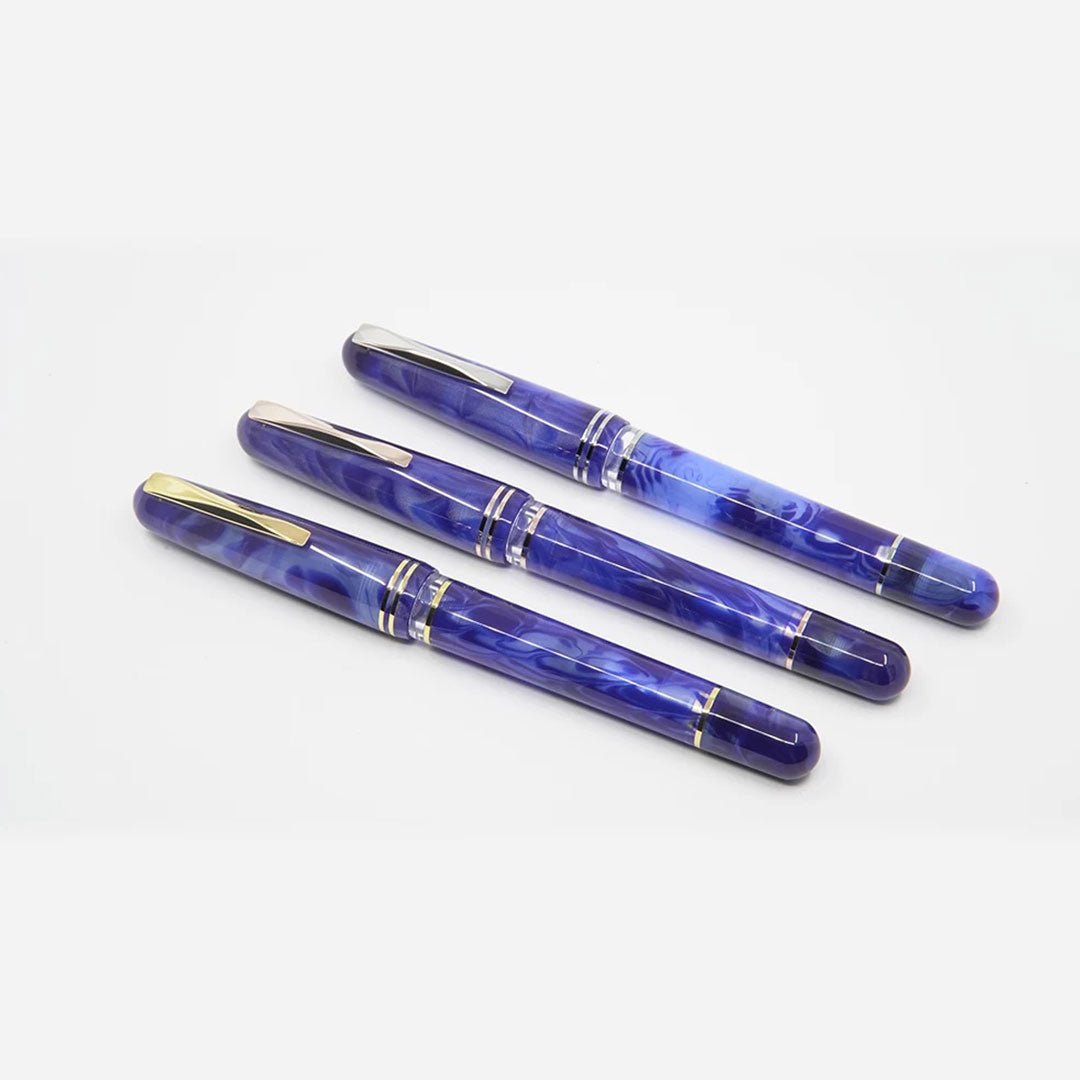 Gioia Metis Blue Aesthatic Silver Fountain Pen - SCOOBOO - GM-043-F - Fountain pen